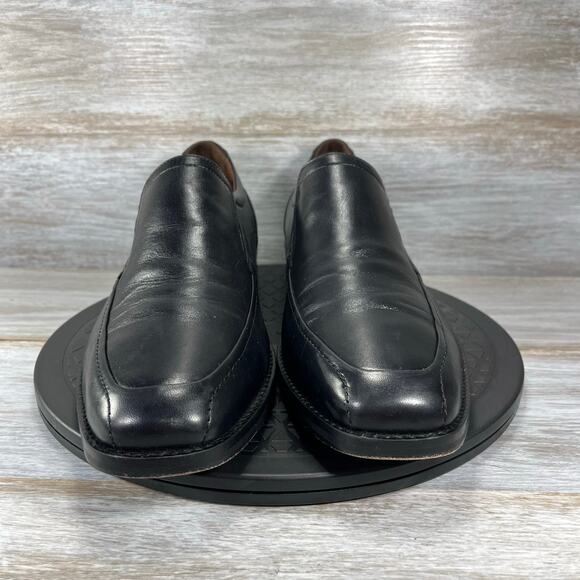 Johnston & Murphy Mens Barlett Black Leather Slip On Loafers Size 11 M - Picture 2 of 10